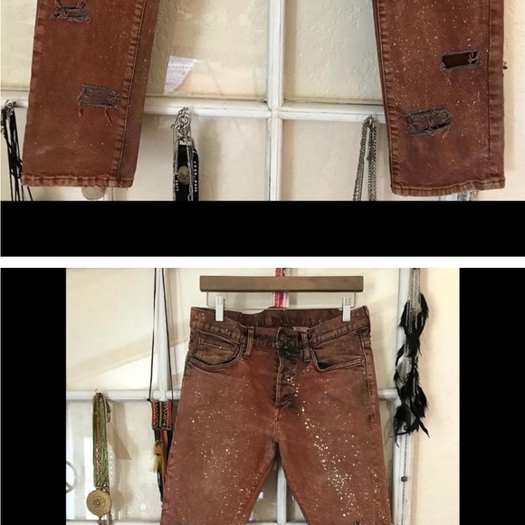 Vintage H&M Destroyed Acid Wash Bleached Jeans - Picture 4 of 8